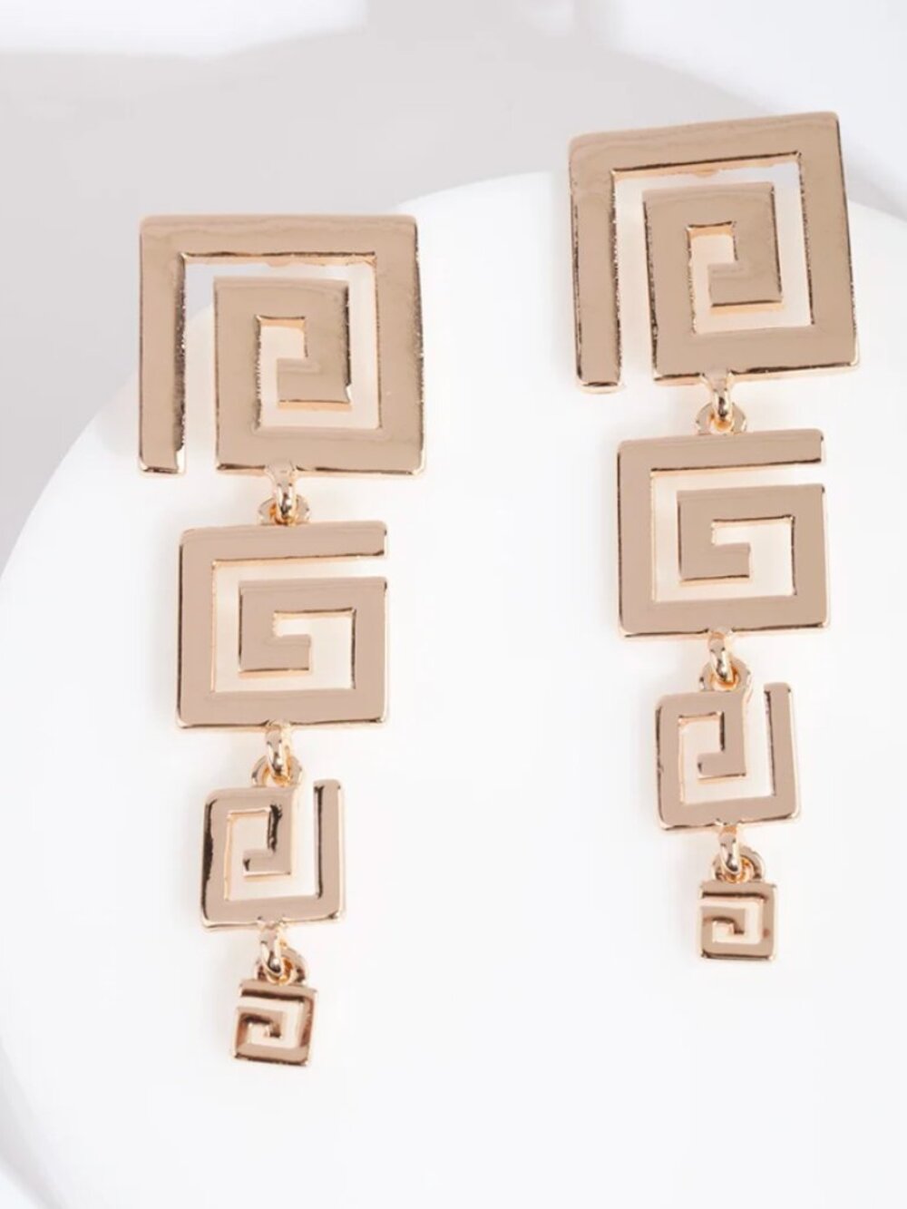 Lovisa Gold Graduating Geometric Square Drop Earrings – NWT